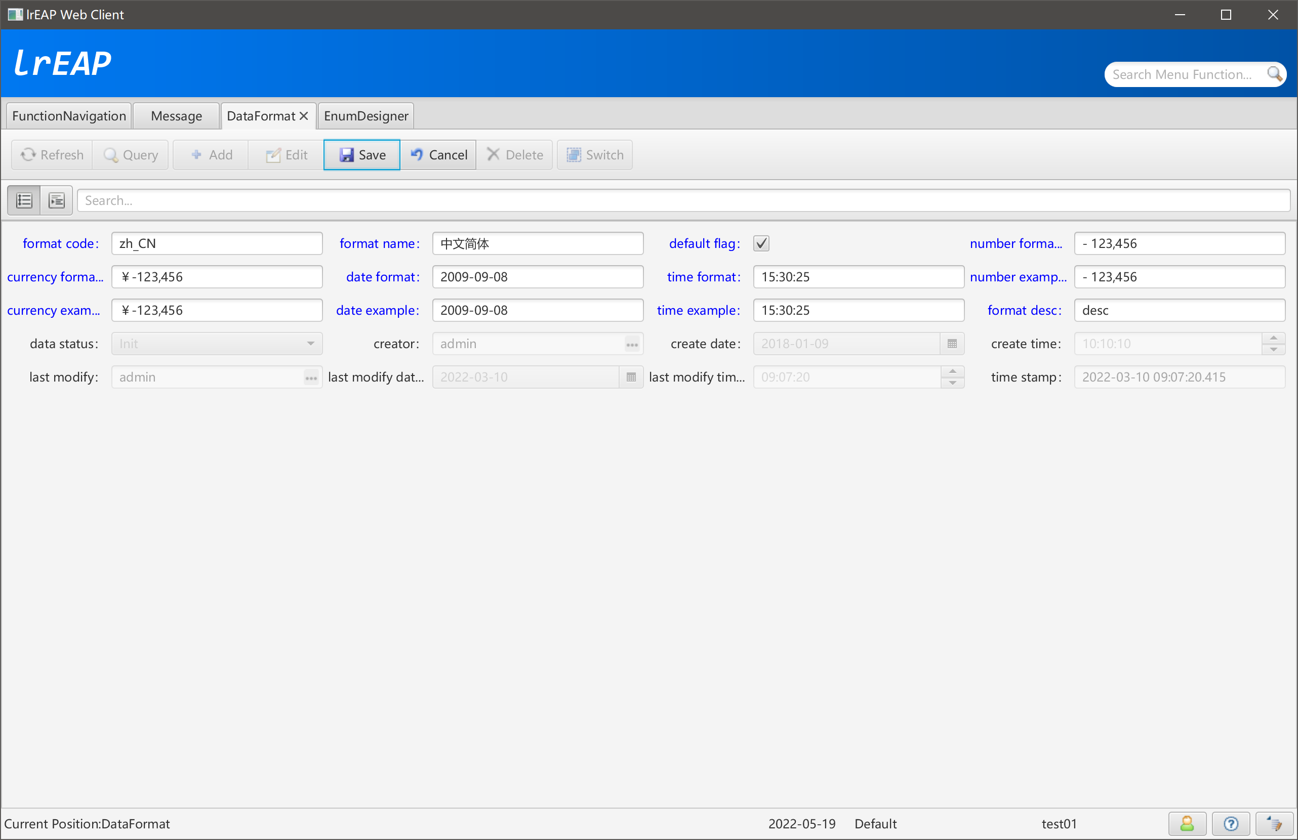 TableFormView